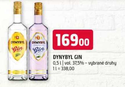 Dynybyl gin 0,5l vol. 37,5% vybrané druhy