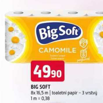 Big Soft 10 8x 16,5 m toaletni papir 3 vrstvý 