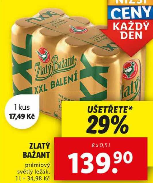 ZLATÝ BAŽANT, 8x 0,5 l