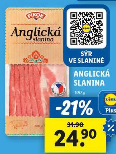 ANGLICKÁ SLANINA, 100 g