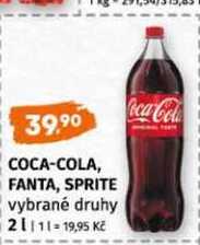Coca cola fanta Sprite 2l, vybrané druhy 