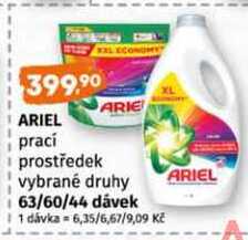 Ariel prací prostředek vybrané druhy 63/60/44 dávek 