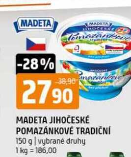 Madeta Jihočeské pomazánkové tradiční 150g