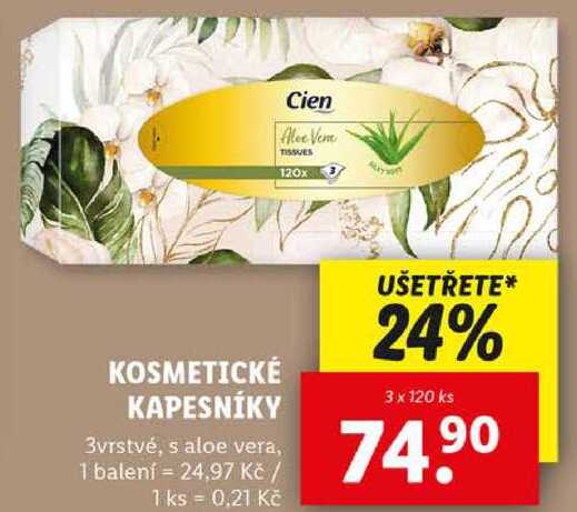KOSMETICKÉ KAPESNÍKY, 3x 120 ks