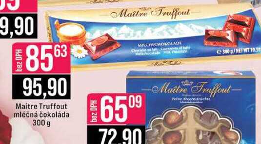 Maitre Truffout mléčná čokoláda 300 g 