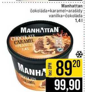Manhattan čokoláda+karamel+arašidy vanilka+čokoláda 1,4l