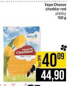 Vepo Cheese cheddar red plátky 150 g 