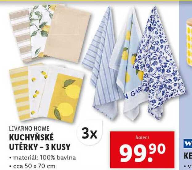 KUCHYŇSKÉ UTĚRKY - 3 KUSY 