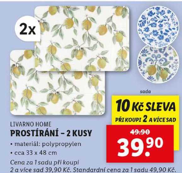 PROSTÍRÁNÍ - 2 KUSY 