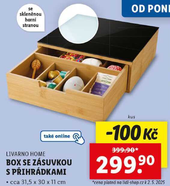 BOX SE ZÁSUVKOU S PŘIHRÁDKAMI 
