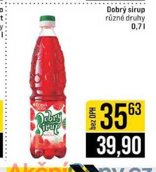 Dobrý sirup různé druhy 0,7l