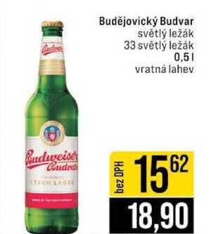 Budějovický Budvar světlý ležák 33 světlý ležák 0,5l