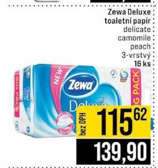 Zewa Deluxe toaletní papír delicate camomile peach 3-vrstvý 16 ks 