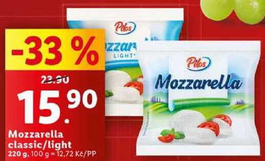 Mozzarella classic/light, 220 g