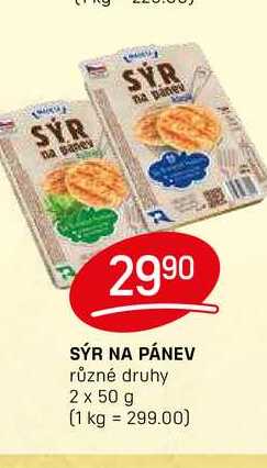 SÝR NA PÁNEV různé druhy 2 x 50 g