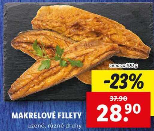 MAKRELOVÉ FILETY, cena za 100 g 