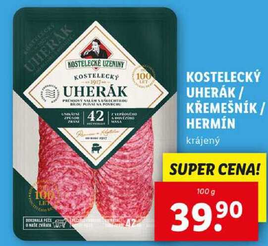 KOSTELECKÝ UHERÁK/KŘEMEŠNÍK/HERMÍN, 100 g