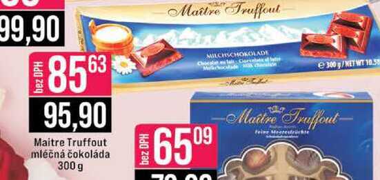 Maitre Truffout mléčná čokoláda 300 g 