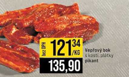 Vepřový bok s kostí, plátky pikant 1kg
