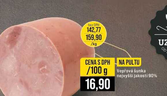 Vepřová šunka nejvyšší jakosti 90% 100g 
