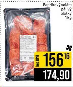 Paprikový salám pálivý plátky 1kg 