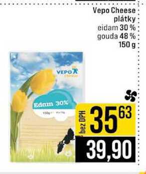 Vepo Cheese plátky eidam 30% gouda 48 % 150 g