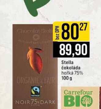 Stella čokoláda hořká 75% 100 g 