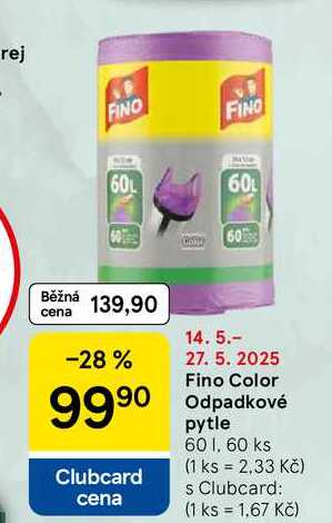 Fino Color Odpadkové pytle 60 l, 60 ks 