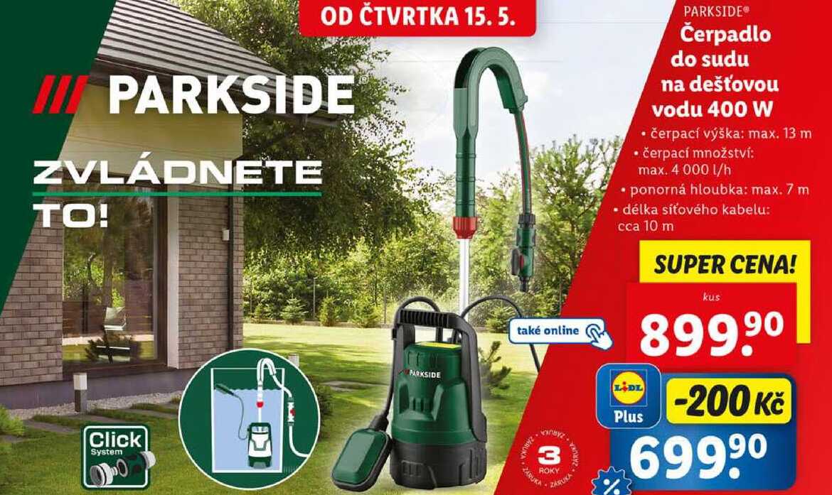 Čerpadlo do sudu na dešťovou vodu 400 W 