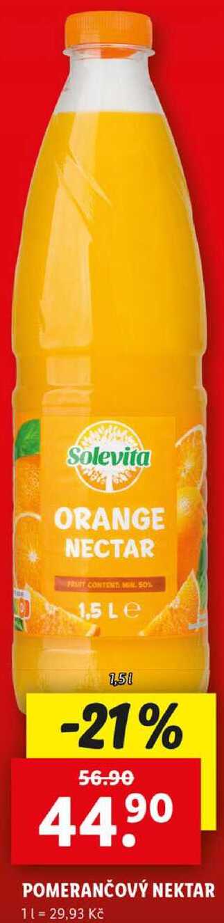 POMERANČOVÝ NEKTAR, 1,5 l