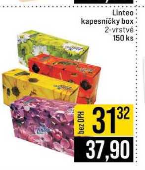 Linteo kapesníčky box 2-vrstvé 150 ks 