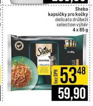 Sheba kapsičky pro kočky delicato drůbeží selection výběr 4x85 g 