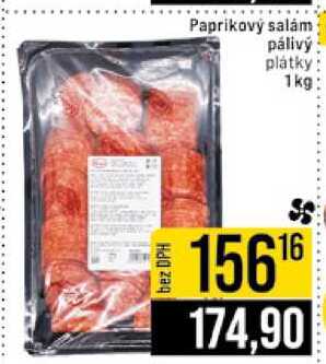 Paprikový salám pálivý plátky 1kg