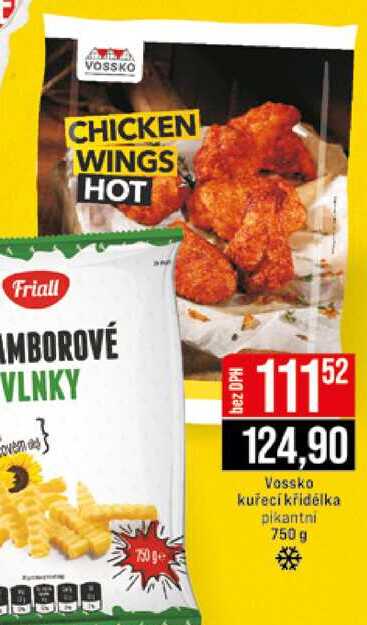 Vossko kuřecí křidélka pikantni 750 g 