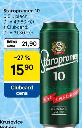 Staropramen 10, 0.5 l, plech  