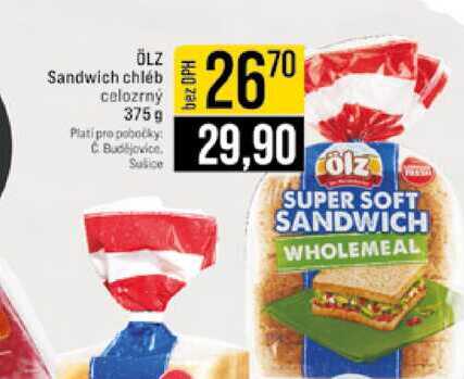 ÖLZ Sandwich chléb celozrný 375g 