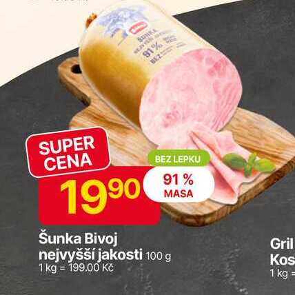 Šunka Bivoj nejvyšší jakosti 100 g