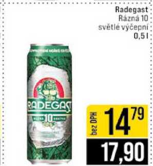 Radegast Rázná 10 světlé výčepní 0,5l 