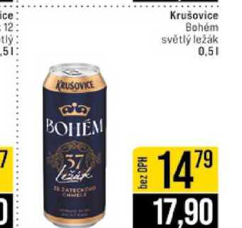 Krušovice Bohém světlý ležák 0,5l