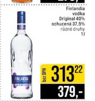 Finlandia vodka Original 40% ochucená 37.5% různé druhy 1l