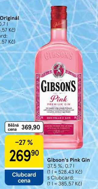 Gibson's Pink Gin 37,5 %, 0.7 l
