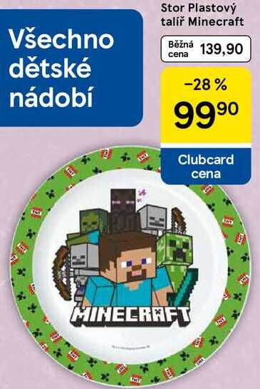 Stor Plastový talíř Minecraft 