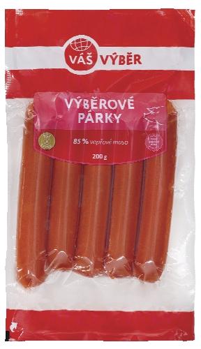 VÁŠ VÝBĚR Výběrové párky, 200 g