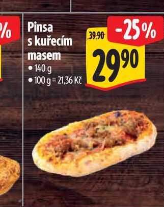 Pinsa s kuřecím masem 140g 