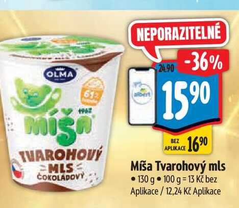  Míša Tvarohový mls 130 g  