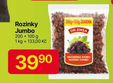 Dr. Ensa Rozinky Jumbo 200+ 100 g