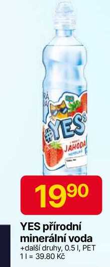 YES JAHODA 0.5 l, PET