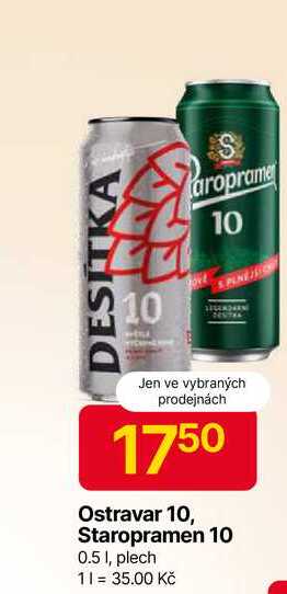 Staropramen 10° 0.5 I, plech 