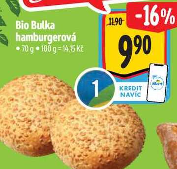 Bio Bulka hamburgerová  70 g 