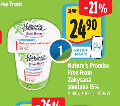  Nature's Promise Free From Zakysaná smetana 15% 180 g  